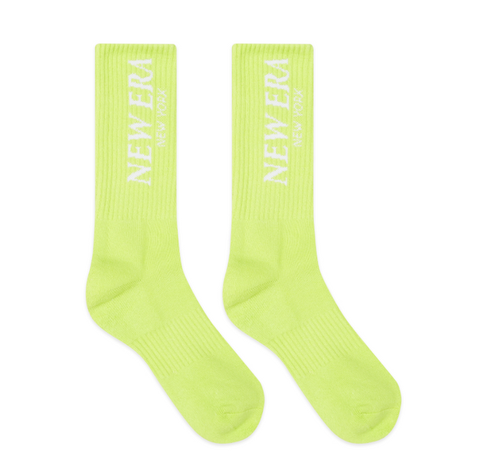 NEW ERA SPORTS CLUB - TENNIS CYBER GREEN / WHITE SOCKS (2 PAIRS)