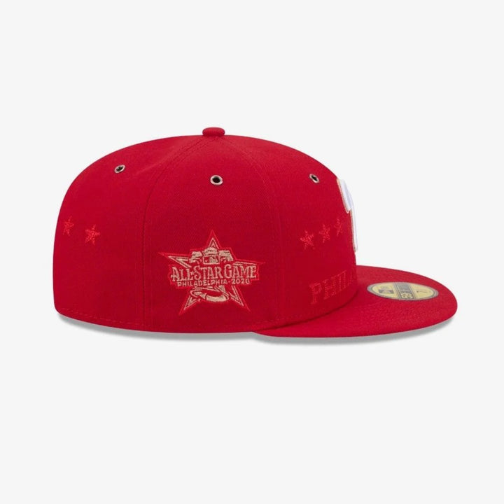 หมวกแก๊ป New Era รุ่น Philadelphia Phillies MLB All Star Game Red 59Fifty Cap
