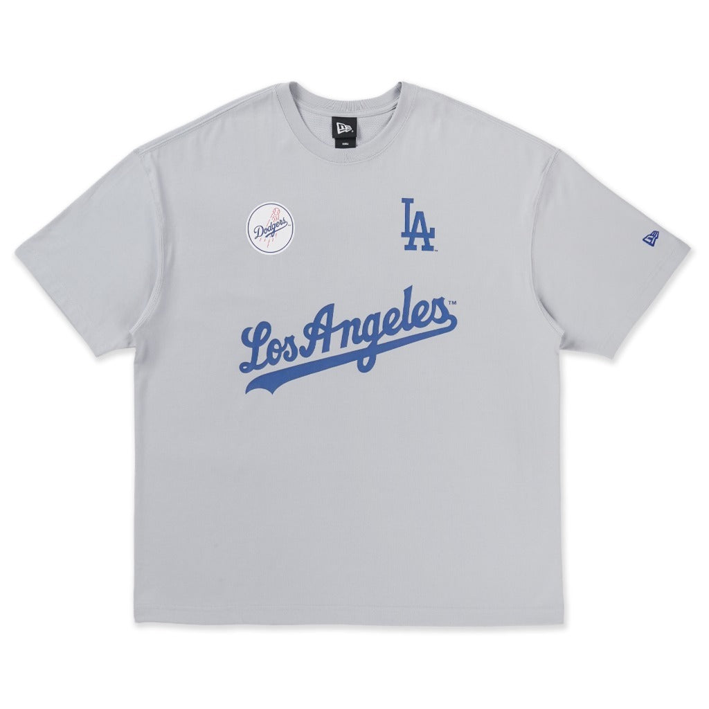เสื้อโอเวอร์ไซส์ New Era รุ่น Los Angeles Dodgers Ne Fan Fam Dolphin Gray Oversized Short Sleeve T-Shirt