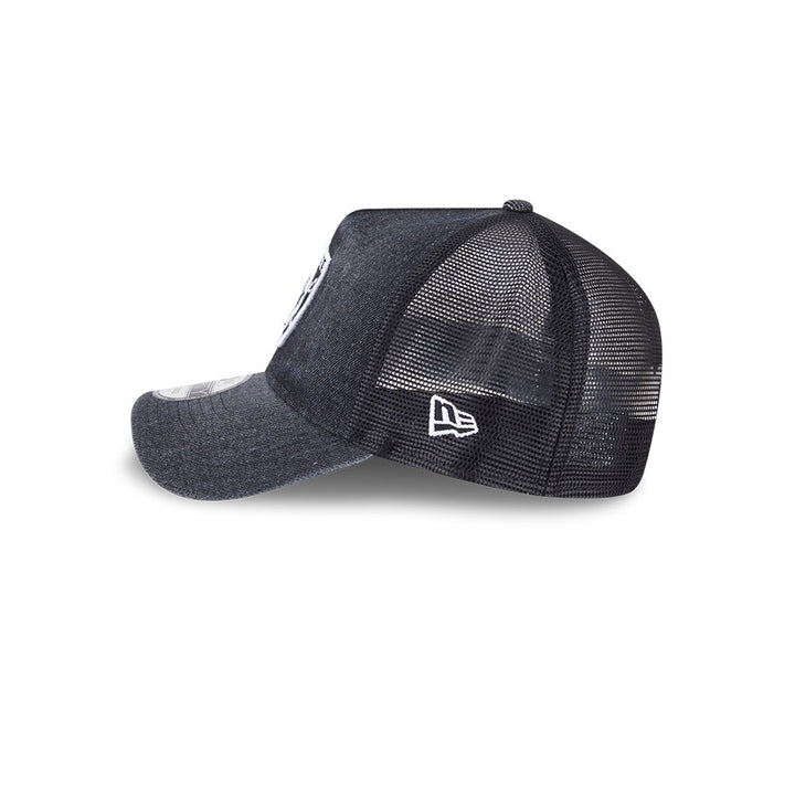 หมวกแก๊ป New Era รุ่น Las Vegas Raiders Washed Denim Black 9Forty A-Frame Trucker Cap