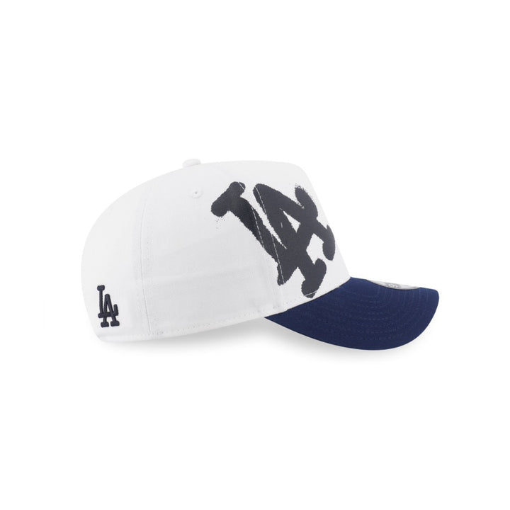หมวกแก๊ป New Era รุ่น Los Angeles Dodgers Spray Paint 2-Tone Oceanside Blue Visor White 9Forty A-Frame Cap