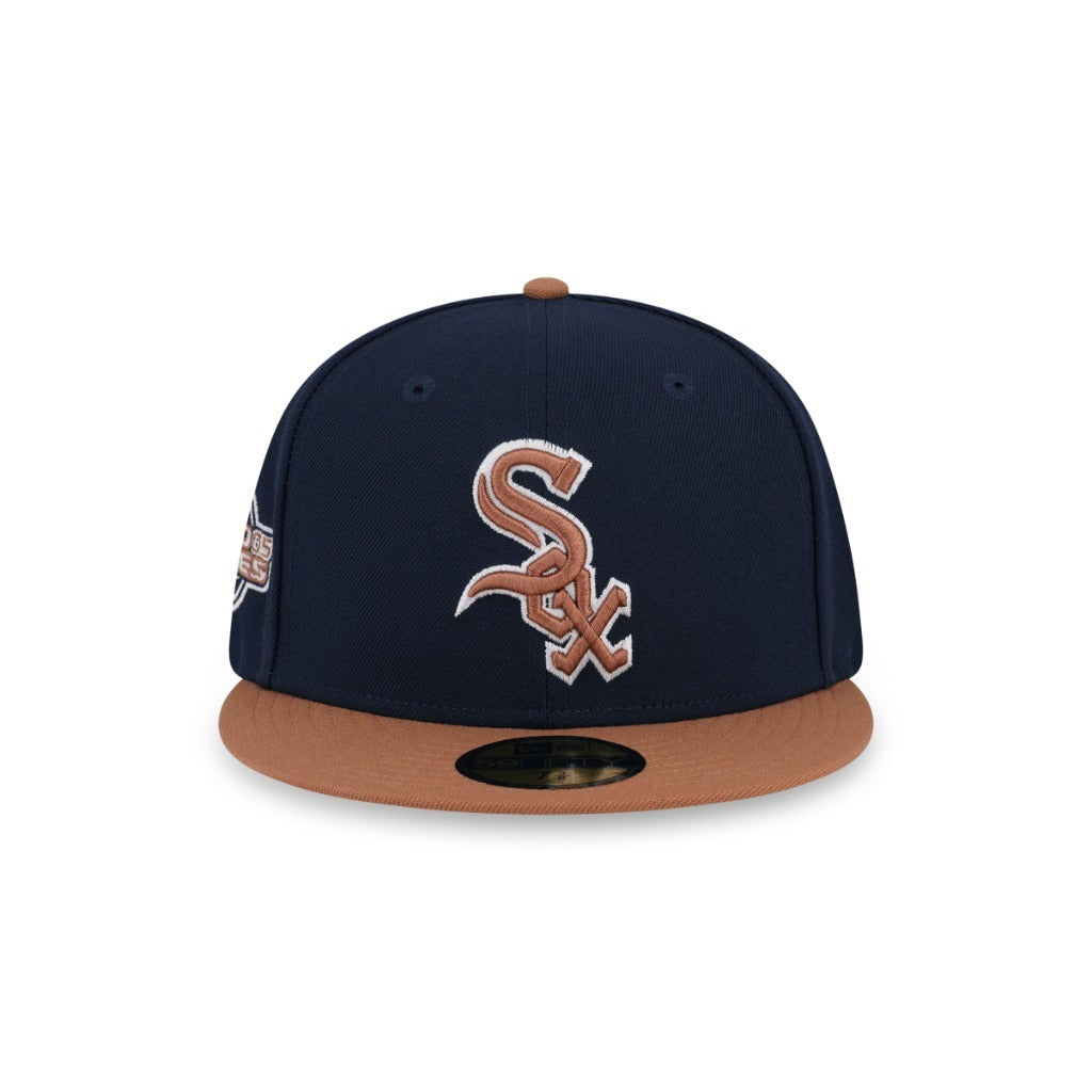 หมวกแก๊ป New Era รุ่น 59Fifty MLB Cooperstown Pack - Chicago White Sox 2-Tone Light Bronze Visor Night Shift Navy 59Fifty Cap