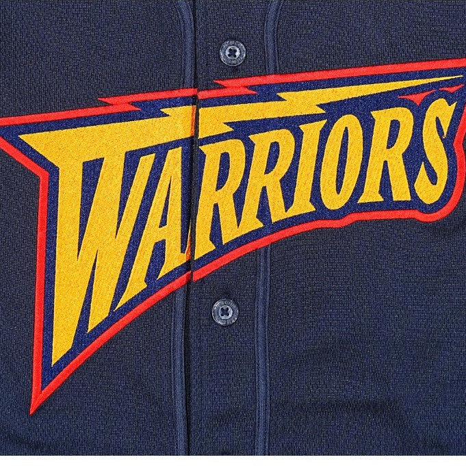 เสื้อเจอร์ซีย์ New Era รุ่น Golden State Warriors NBA Hardwood Classics Navy Baseball Jersey