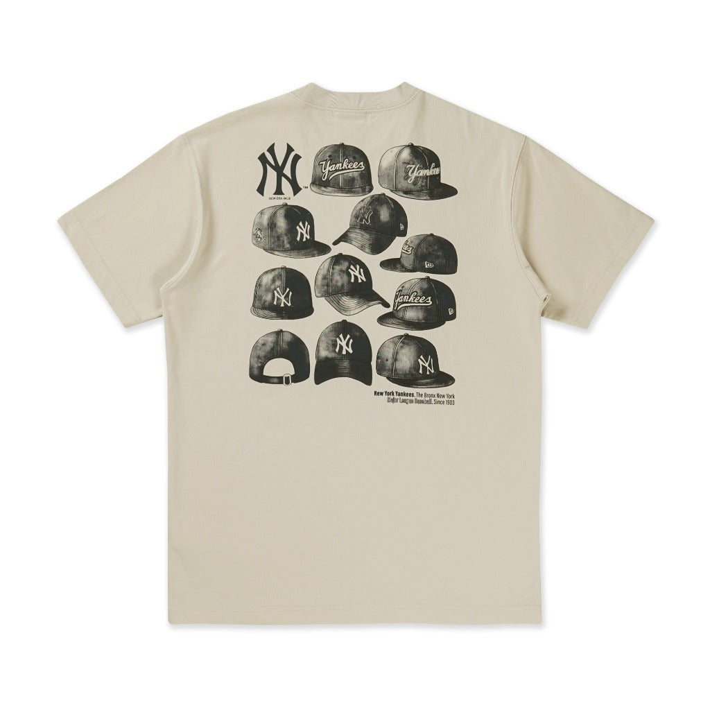 เสื้อยืดแขนสั้น New Era รุ่น New York Yankees Cap Graphic Vintage Stone Short Sleeve T-Shirt