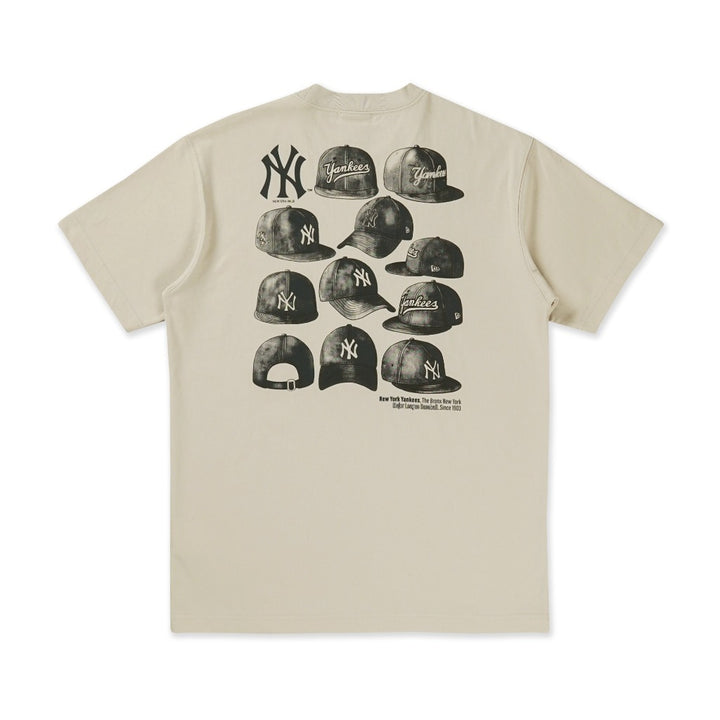 เสื้อยืดแขนสั้น New Era รุ่น New York Yankees Cap Graphic Vintage Stone Short Sleeve T-Shirt