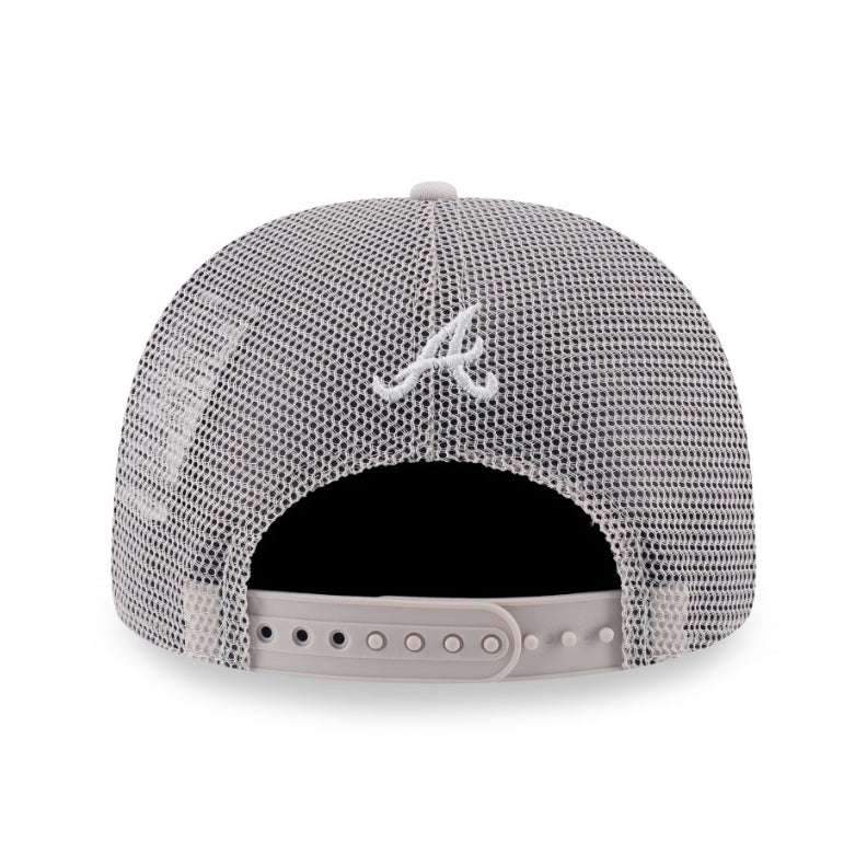 หมวกแก๊ป New Era รุ่น Atlanta Braves Shattered Logo Vintage Stone 9Forty A-Frame Trucker Cap