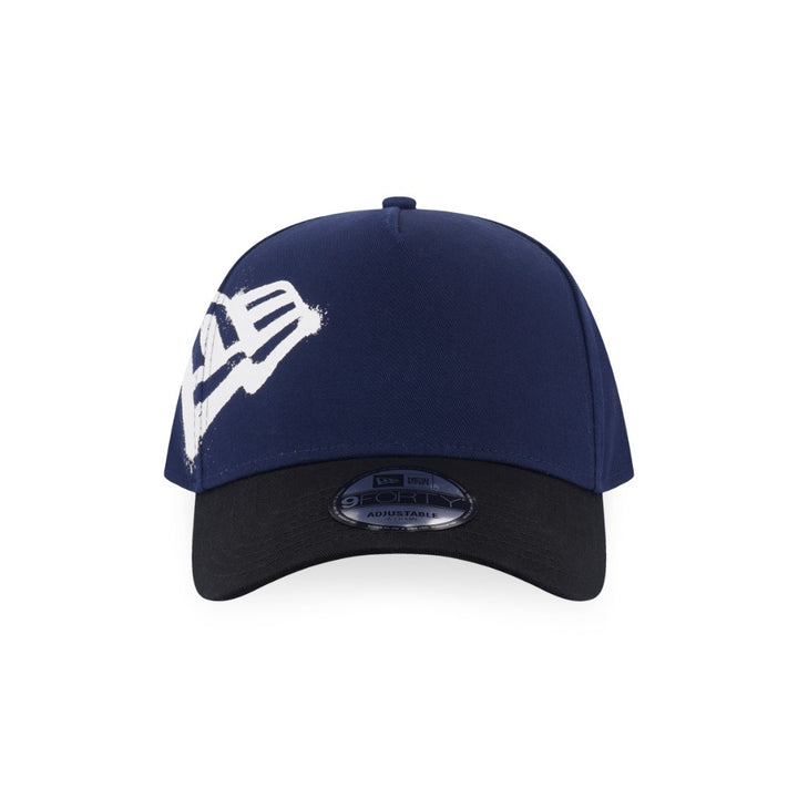 หมวกแก๊ป New Era รุ่น New Era Spray Paint 2-Tone Black Visor Oceanside Blue 9Forty A-Frame Cap