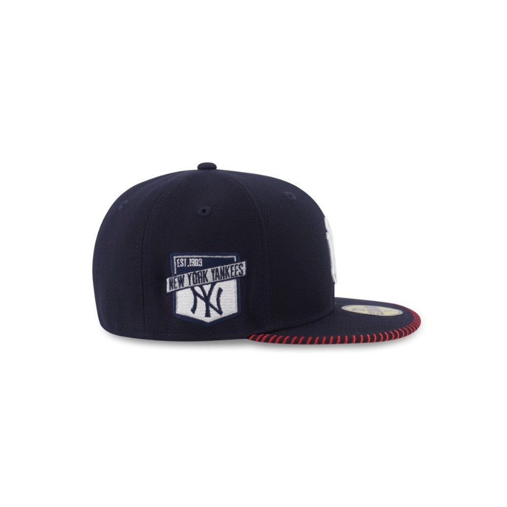 หมวกแก๊ป New Era รุ่น 59Fifty Pack - Baseball Stitching New York Yankees Navy 59Fifty Cap