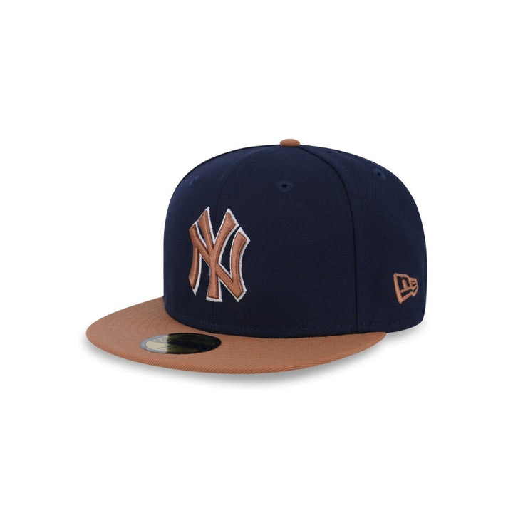 หมวกแก๊ป New Era รุ่น 59Fifty MLB Cooperstown Pack - New York Yankees 2-Tone Light Bronze Visor Night Shift Navy 59Fifty Cap