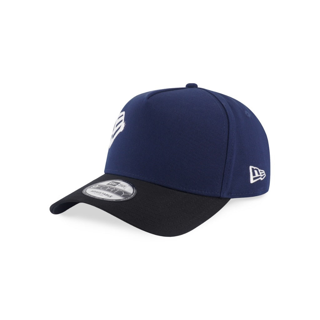 หมวกแก๊ป New Era รุ่น New Era Spray Paint 2-Tone Black Visor Oceanside Blue 9Forty A-Frame Cap