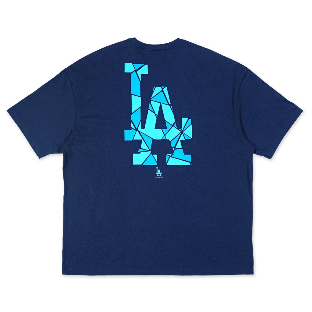 เสื้อโอเวอร์ไซส์ New Era รุ่น Los Angeles Dodgers Shattered Logo Oceanside Blue Oversized Short Sleeve T-Shirt