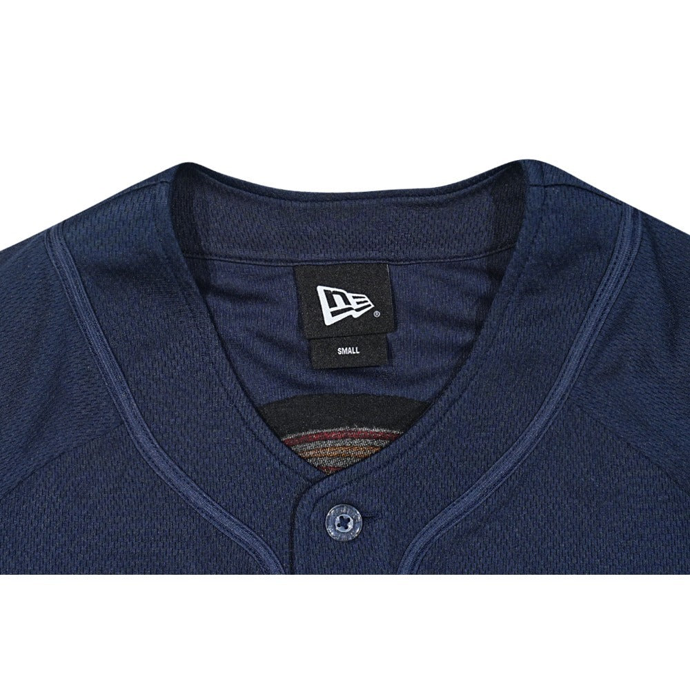 เสื้อเจอร์ซีย์ New Era รุ่น Golden State Warriors NBA Hardwood Classics Navy Baseball Jersey