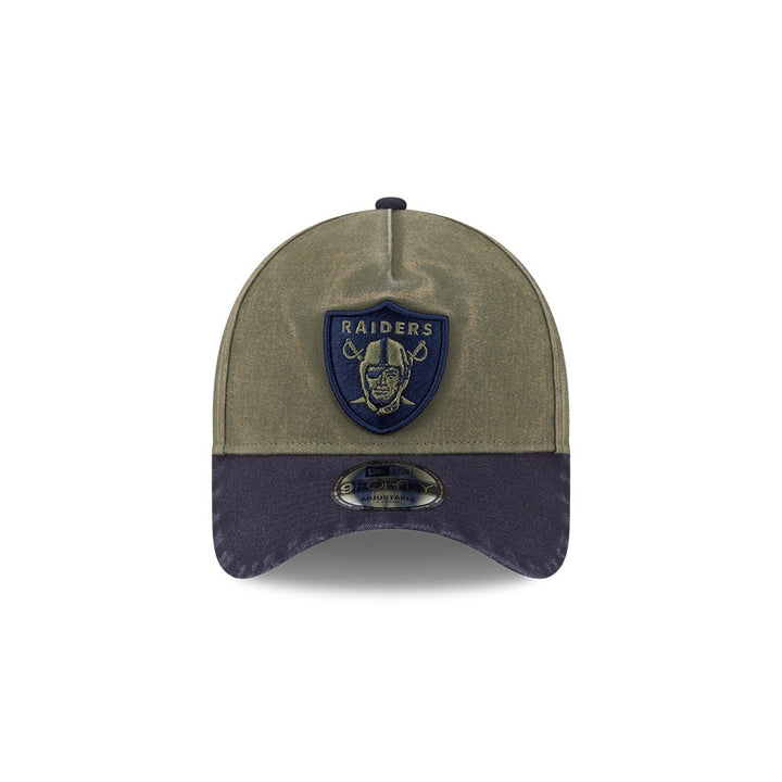 หมวกแก๊ป New Era รุ่น Las Vegas Raiders 2-Tone Navy Visor Washed New Olive 9Forty A-Frame Cap
