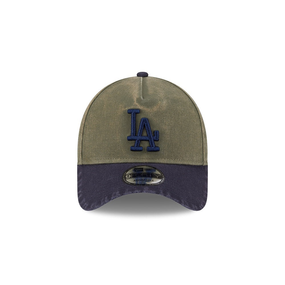 หมวกแก๊ป New Era รุ่น Los Angeles Dodgers Washed 2-Tone Navy Visor New Olive 9Forty A-Frame Cap