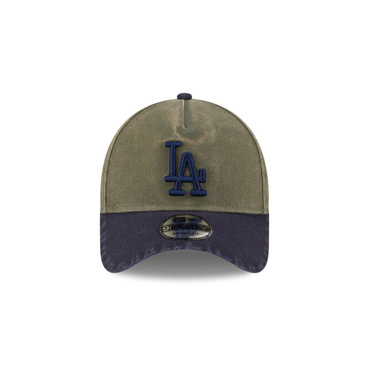 หมวกแก๊ป New Era รุ่น Los Angeles Dodgers Washed 2-Tone Navy Visor New Olive 9Forty A-Frame Cap