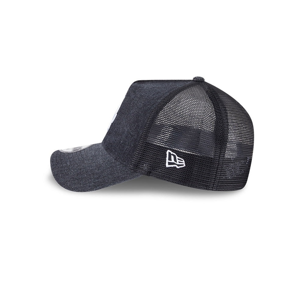 หมวกแก๊ป New Era รุ่น Los Angeles Dodgers Washed Denim Black 9Forty A-Frame Trucker Cap