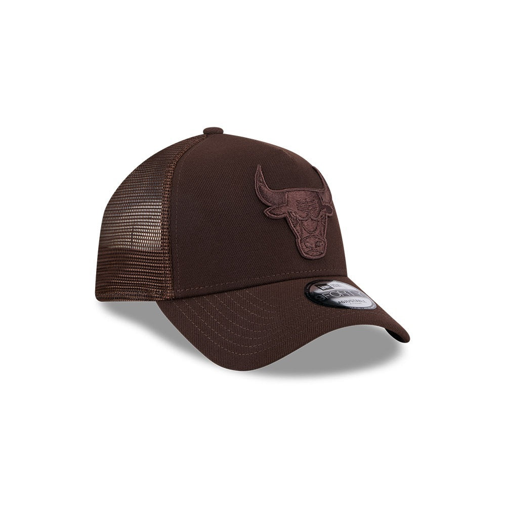 หมวกแก๊ป New Era รุ่น Chicago Bulls Burnt Wood 9Forty A-Frame Trucker Cap