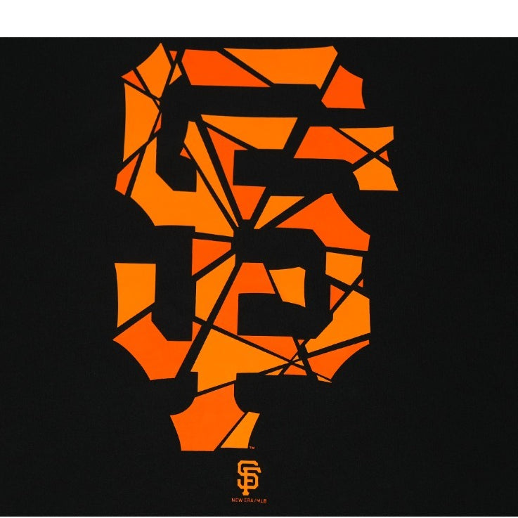เสื้อโอเวอร์ไซส์ New Era รุ่น San Francisco Giants Shattered Logo Black Oversized Short Sleeve T-Shirt