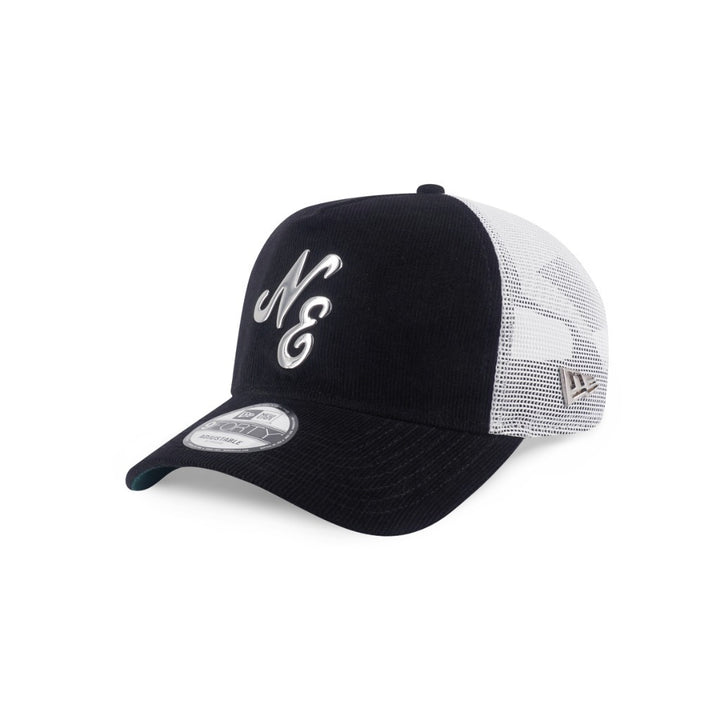 หมวกแก๊ป New Era รุ่น New Era Metal Badge Corduroy Black 9Forty A-Frame Trucker Cap