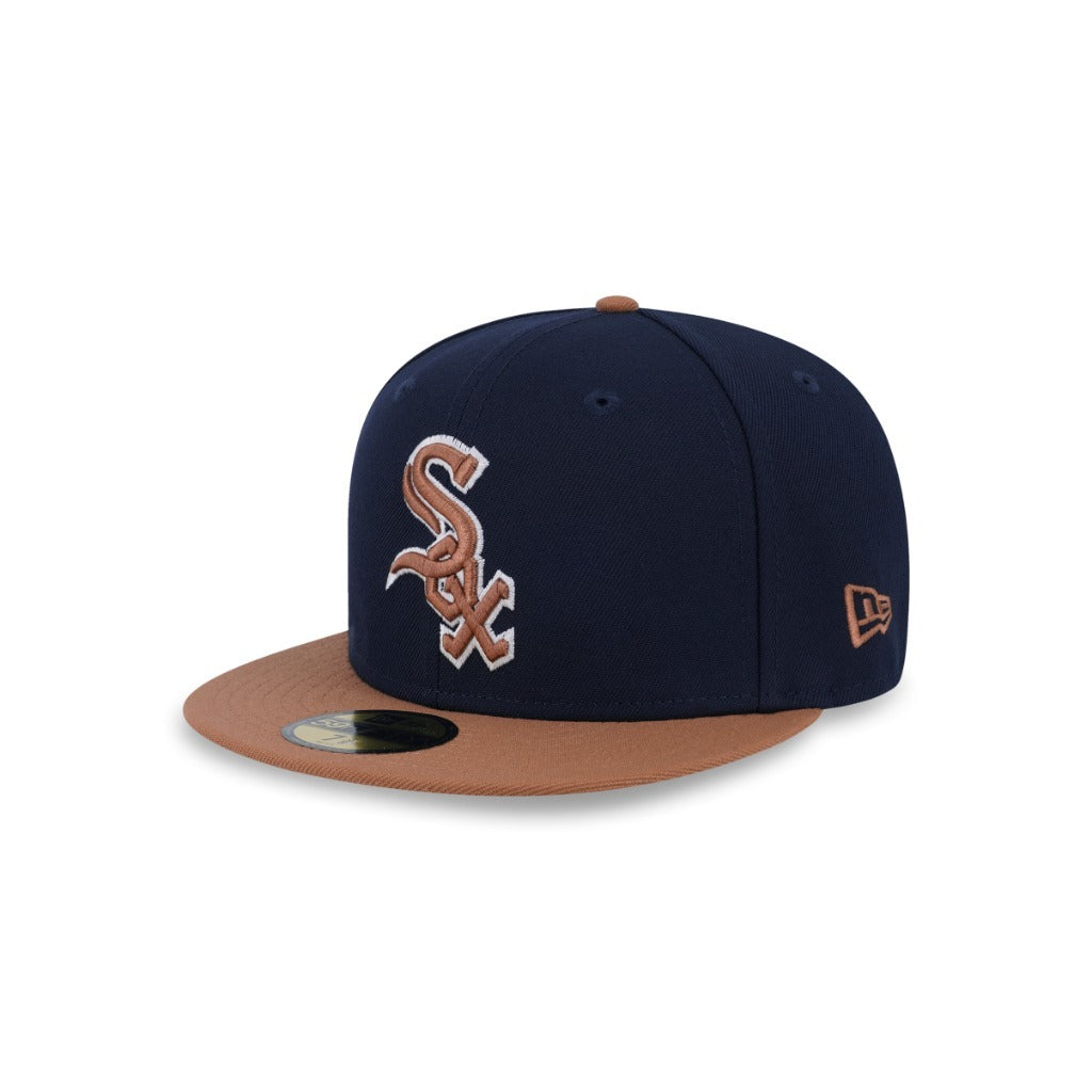 หมวกแก๊ป New Era รุ่น 59Fifty MLB Cooperstown Pack - Chicago White Sox 2-Tone Light Bronze Visor Night Shift Navy 59Fifty Cap