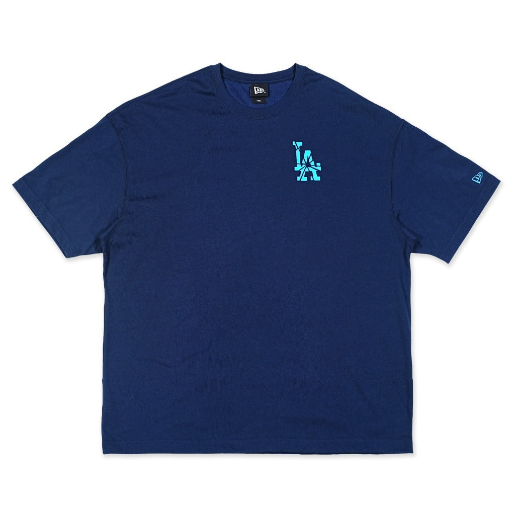 เสื้อโอเวอร์ไซส์ New Era รุ่น Los Angeles Dodgers Shattered Logo Oceanside Blue Oversized Short Sleeve T-Shirt