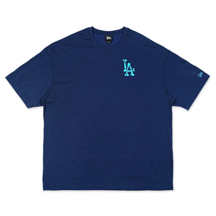 เสื้อโอเวอร์ไซส์ New Era รุ่น Los Angeles Dodgers Shattered Logo Oceanside Blue Oversized Short Sleeve T-Shirt