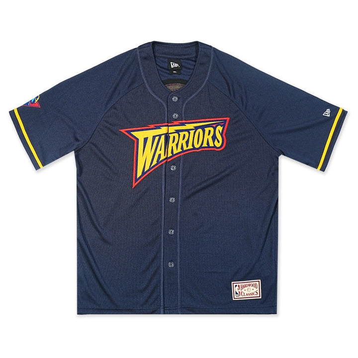 เสื้อเจอร์ซีย์ New Era รุ่น Golden State Warriors NBA Hardwood Classics Navy Baseball Jersey