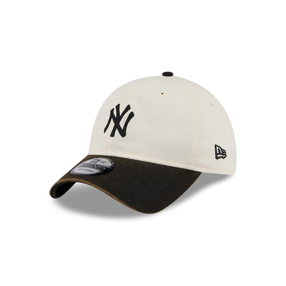 หมวกแก๊ป New Era รุ่น New York Yankees 2-Tone Black Visor Snow Wash Stone 9Twenty Cap