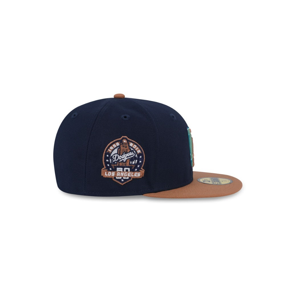 หมวกแก๊ป New Era รุ่น 59Fifty MLB Cooperstown Pack - Los Angeles Dodgers 2-Tone Light Bronze Visor Night Shift Navy 59Fifty Cap