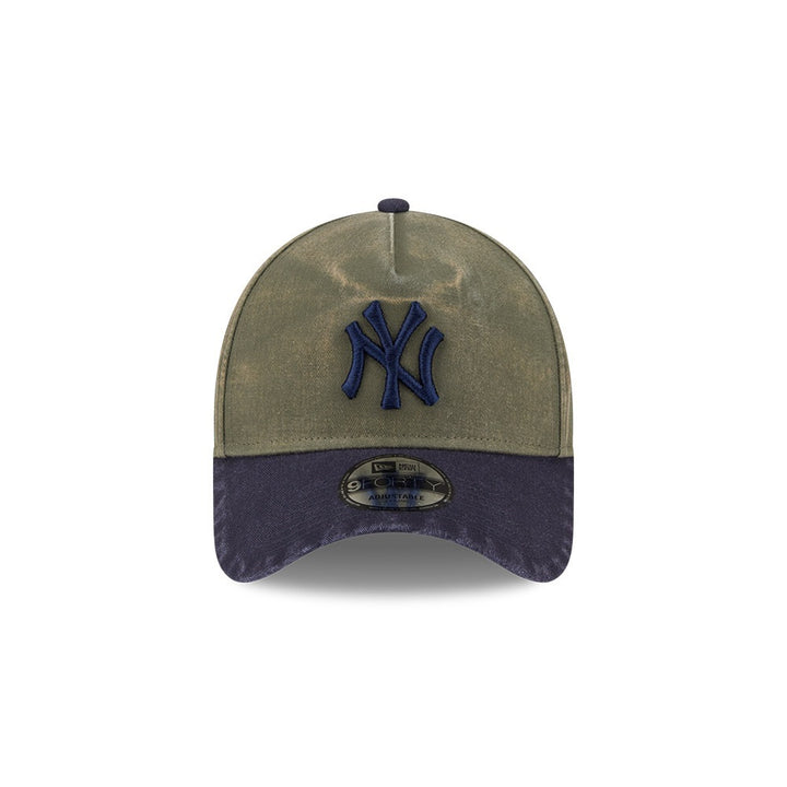 หมวกแก๊ป New Era รุ่น New York Yankees Washed 2-Tone Navy Visor New Olive 9Forty A-Frame Cap