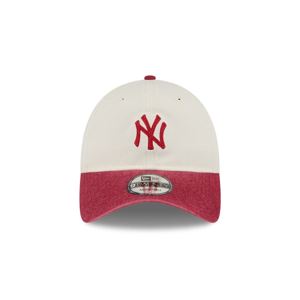 หมวกแก๊ป New Era รุ่น New York Yankees 2-Tone Red Visor Snow Wash Stone 9Twenty Cap