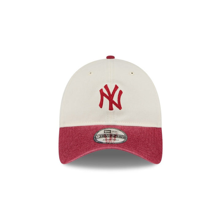 หมวกแก๊ป New Era รุ่น New York Yankees 2-Tone Red Visor Snow Wash Stone 9Twenty Cap