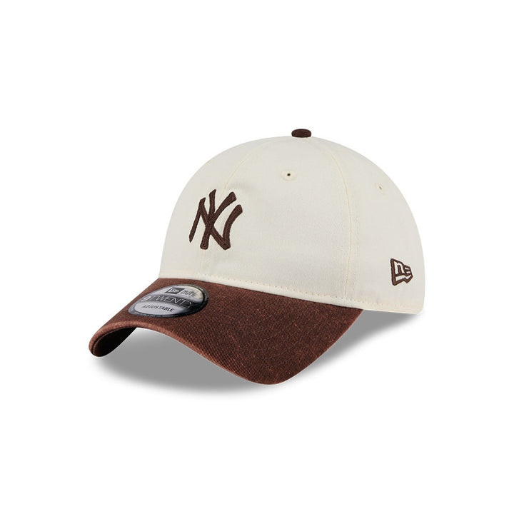 หมวกแก๊ป New Era รุ่น New York Yankees 2-Tone Burnt Wood Visor Snow Wash Stone 9Twenty Cap
