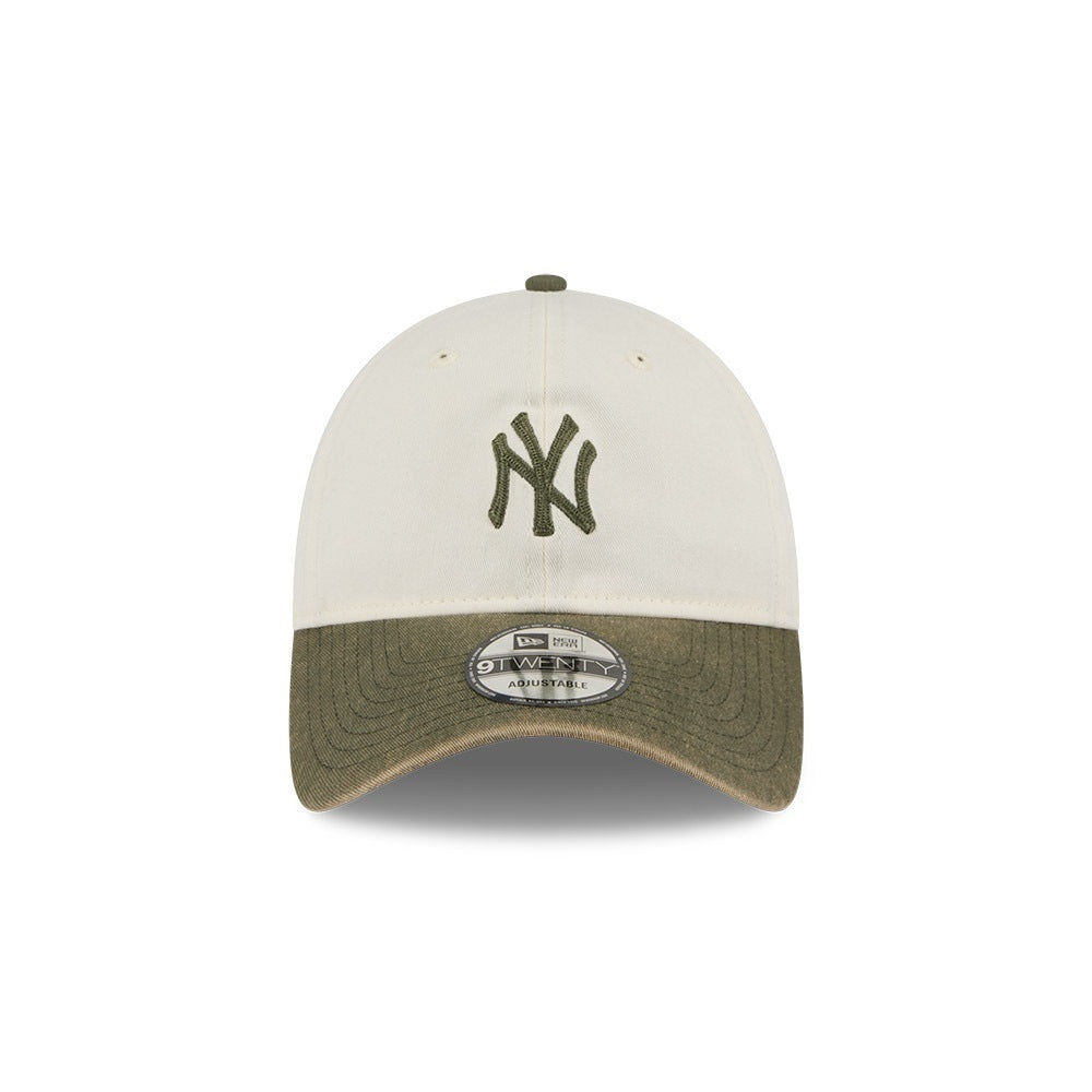หมวกแก๊ป New Era รุ่น New York Yankees 2-Tone New Olive Visor Snow Wash Stone 9Twenty Cap