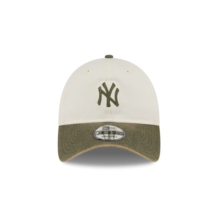 หมวกแก๊ป New Era รุ่น New York Yankees 2-Tone New Olive Visor Snow Wash Stone 9Twenty Cap