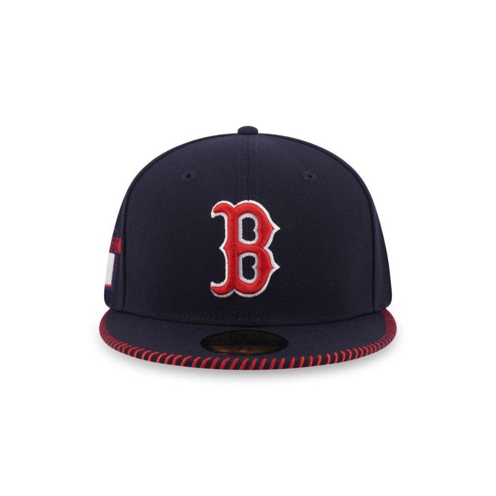 หมวกแก๊ป New Era รุ่น 59Fifty Pack - Baseball Stitching Boston Red Sox Navy 59Fifty Cap