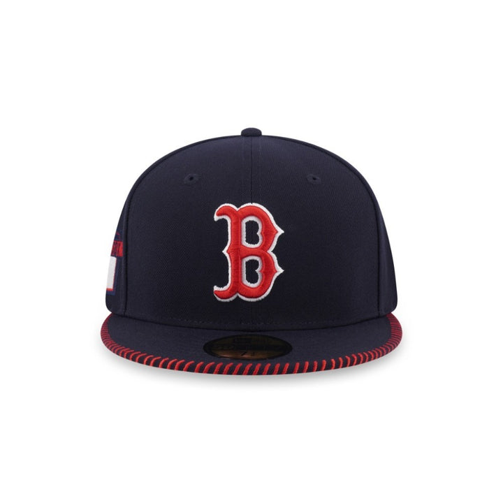 หมวกแก๊ป New Era รุ่น 59Fifty Pack - Baseball Stitching Boston Red Sox Navy 59Fifty Cap