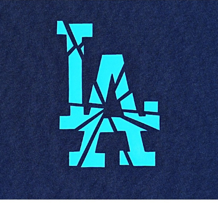 เสื้อโอเวอร์ไซส์ New Era รุ่น Los Angeles Dodgers Shattered Logo Oceanside Blue Oversized Short Sleeve T-Shirt