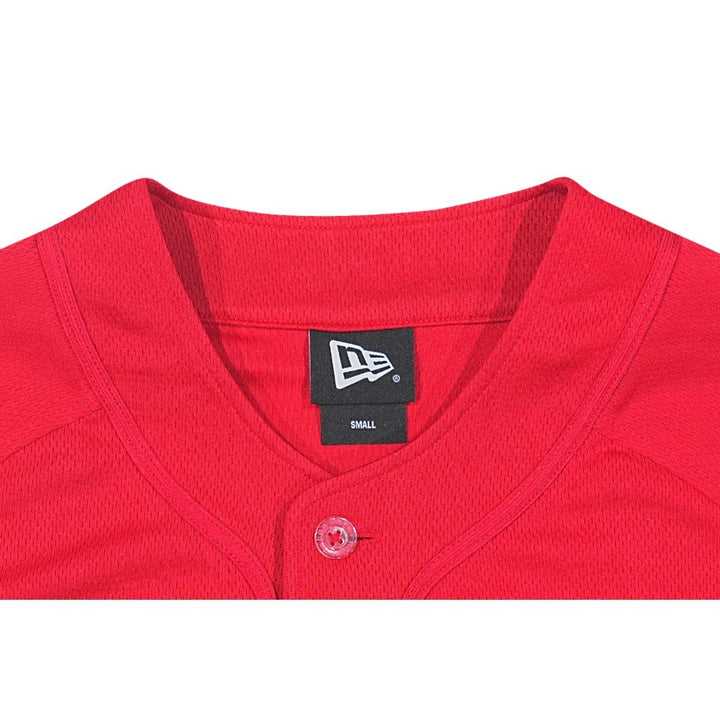 เสื้อเจอร์ซีย์ New Era รุ่น Chicago Bulls NBA Hardwood Classics Scarlet Red Baseball Jersey