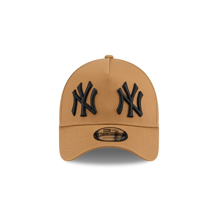 หมวกแก๊ป New Era รุ่น New York Yankees MLB Double Logo Wheat 9Forty A-Frame Cap