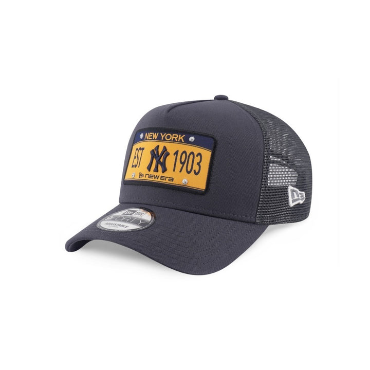หมวกแก๊ป New Era รุ่น New York Yankees License Plate Graphite 9Forty A-Frame Trucker Cap