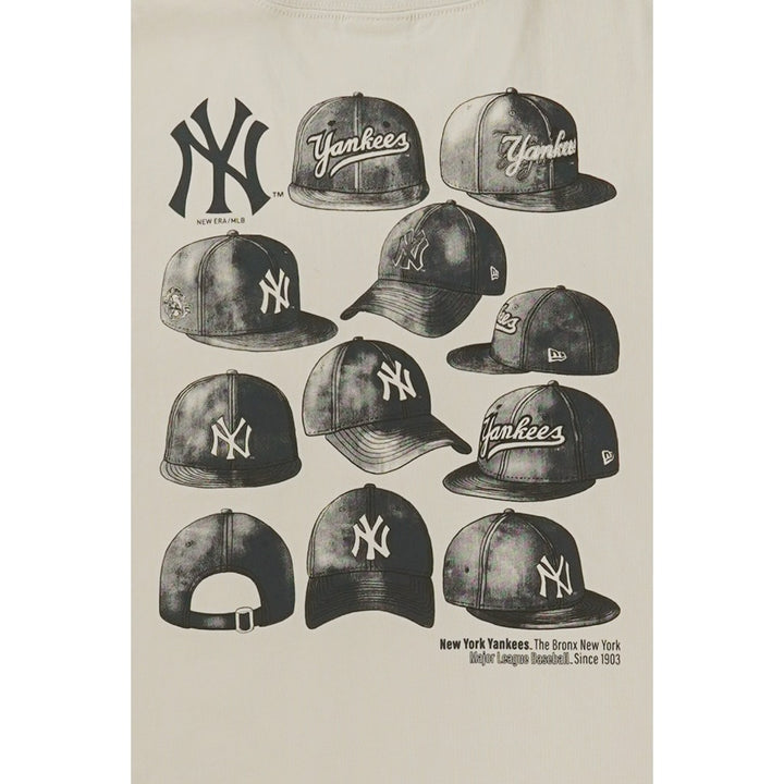 เสื้อยืดแขนสั้น New Era รุ่น New York Yankees Cap Graphic Vintage Stone Short Sleeve T-Shirt