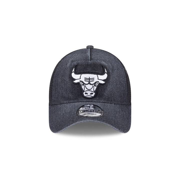 หมวกแก๊ป New Era รุ่น Chicago Bulls Washed Denim Black 9Forty A-Frame Trucker Cap