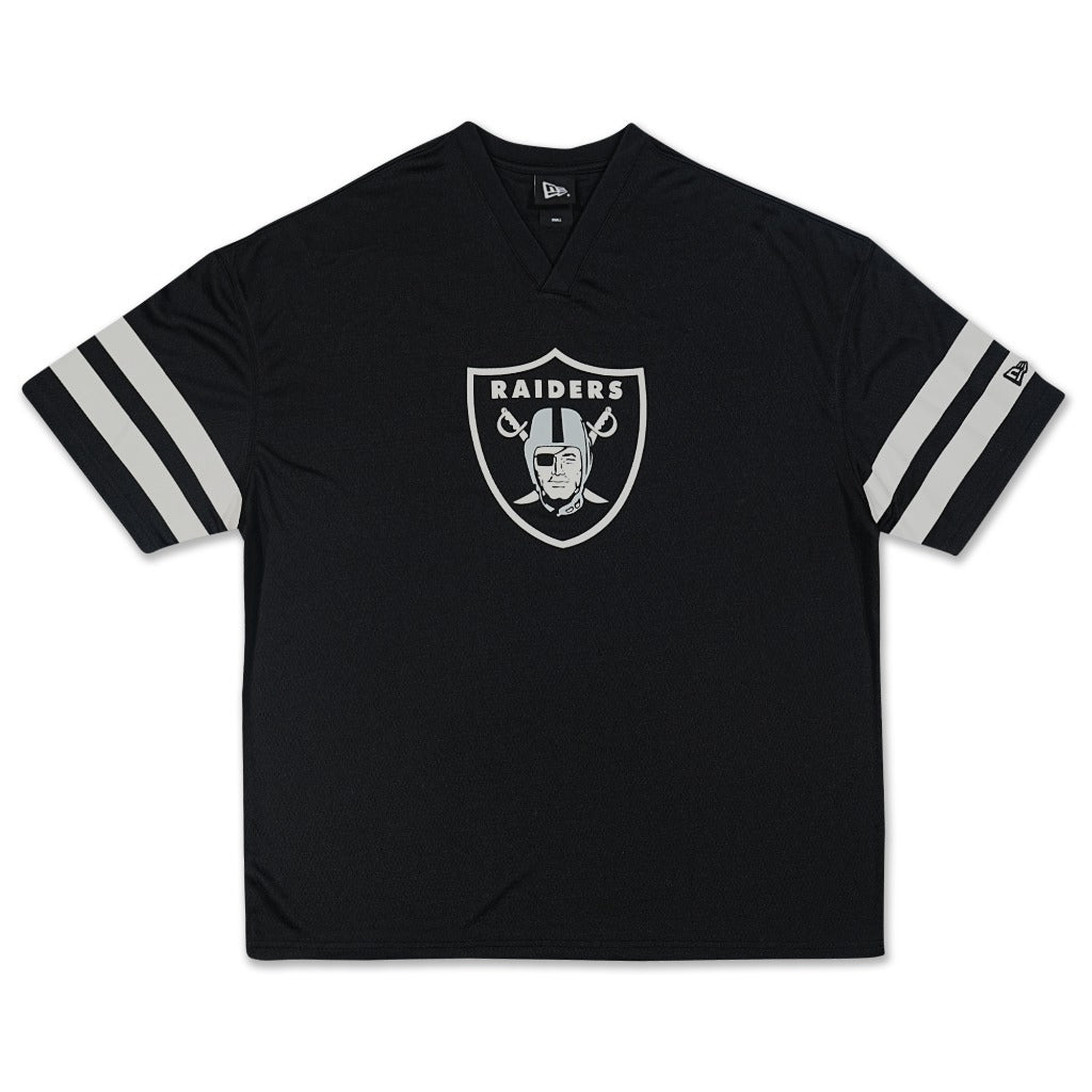 เสื้อโอเวอร์ไซส์ New Era รุ่น Las Vegas Raiders Jersey Pack Black Oversized Short Sleeve T-Shirt