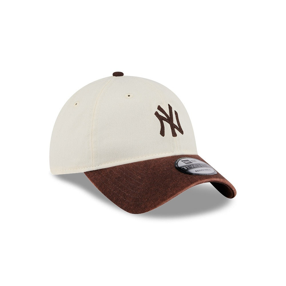 หมวกแก๊ป New Era รุ่น New York Yankees 2-Tone Burnt Wood Visor Snow Wash Stone 9Twenty Cap