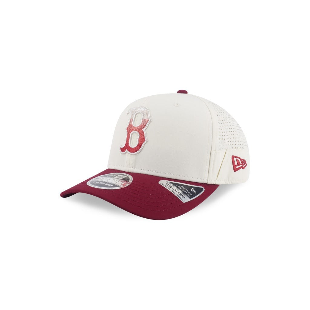 หมวกแก๊ป New Era รุ่น Boston Red Sox Gradient 2-Tone Cardinal Red Visor Chrome White 9Seventy Stretch Snap Cap