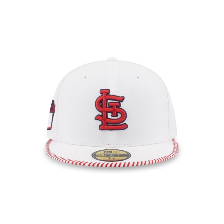 หมวกแก๊ป New Era รุ่น 59Fifty Pack - Baseball Stitching St. Louis Cardinals White 59Fifty Cap