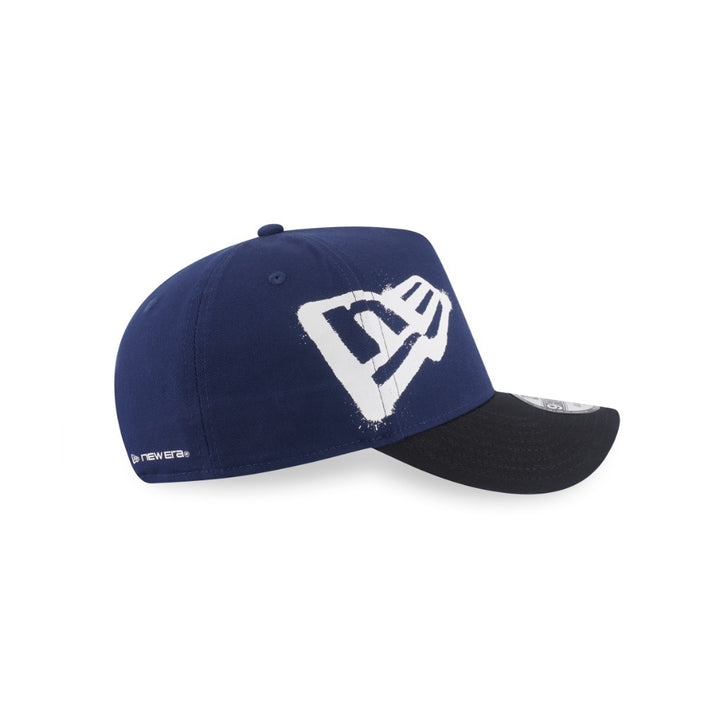 หมวกแก๊ป New Era รุ่น New Era Spray Paint 2-Tone Black Visor Oceanside Blue 9Forty A-Frame Cap
