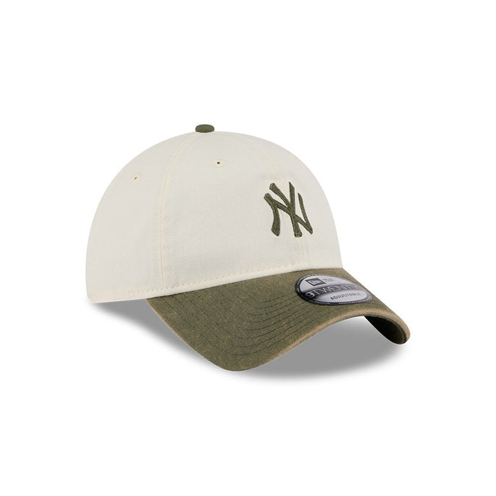 หมวกแก๊ป New Era รุ่น New York Yankees 2-Tone New Olive Visor Snow Wash Stone 9Twenty Cap