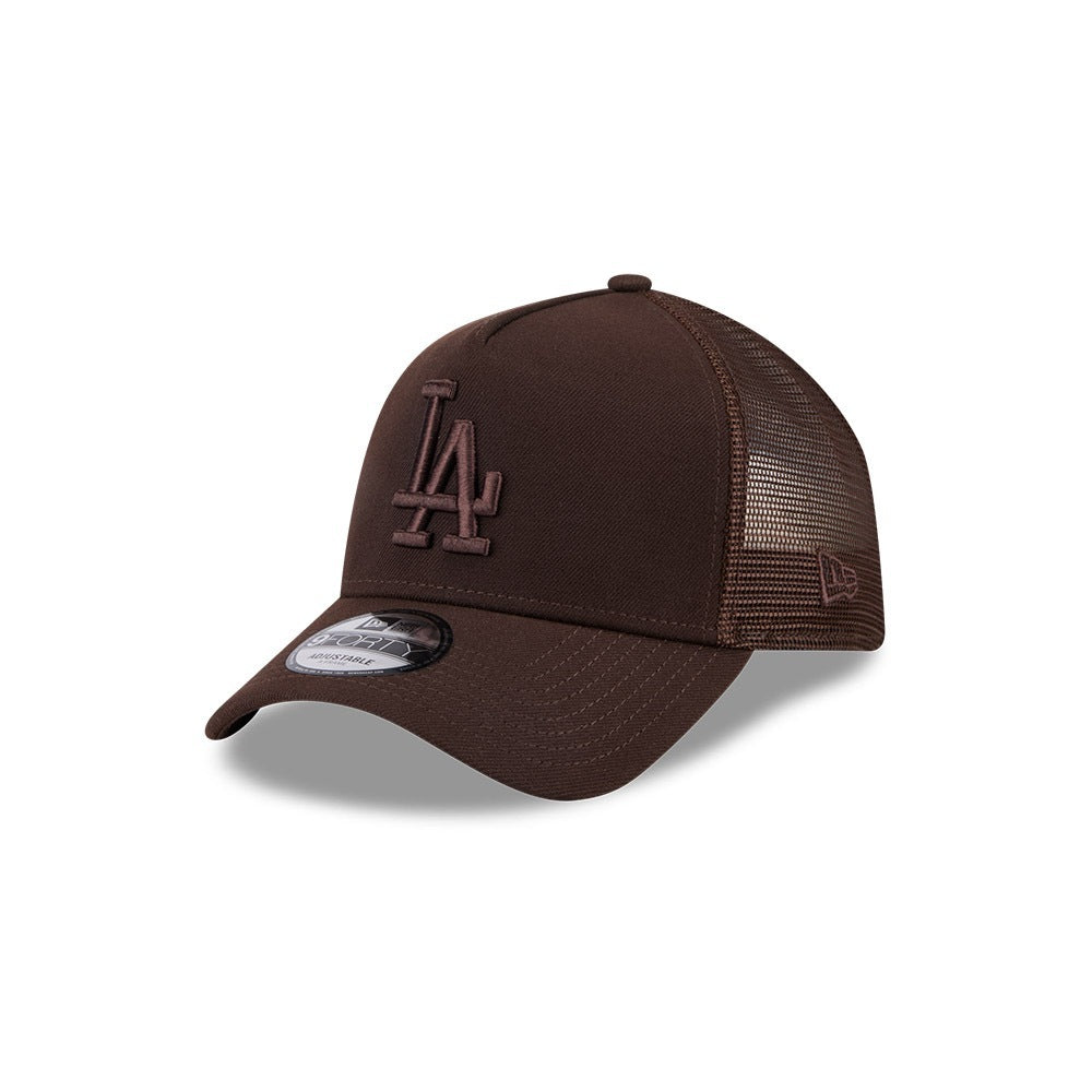 หมวกแก๊ป New Era รุ่น Los Angeles Dodgers Burnt Wood 9Forty A-Frame Trucker Cap
